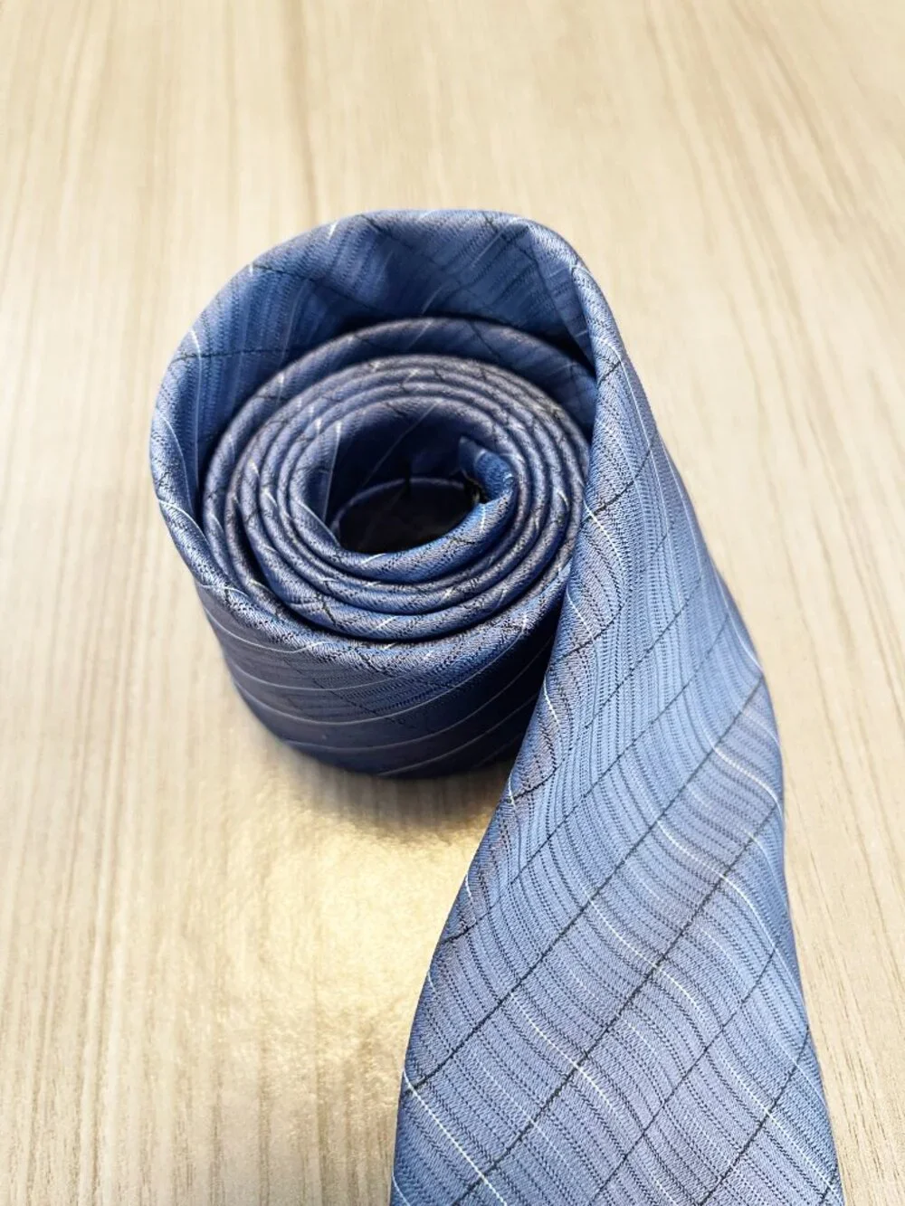 Calvin Klein Men’s Blue Plaid Grid Necktie NWT Classic Dress Business Tie